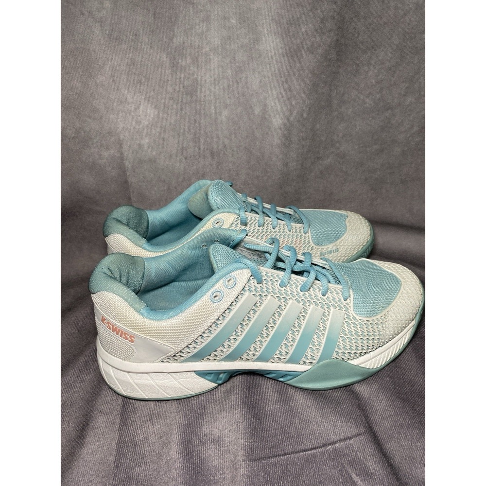 K-Swiss Pickleball Shoes White Teal Light Blue Lightweight Cushion Sneaker Sz 9 - Picture 6 of 10